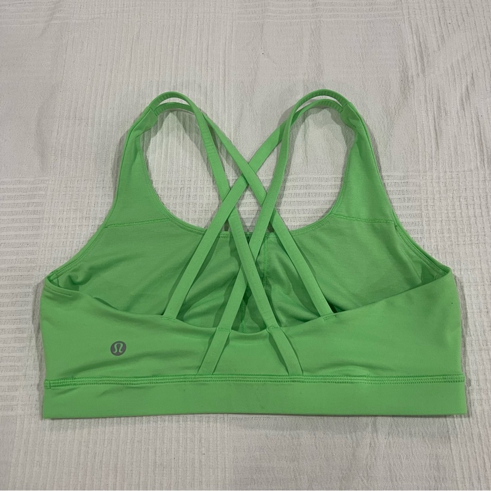 Lululemon Energy Bra, Neon Green, Size 10